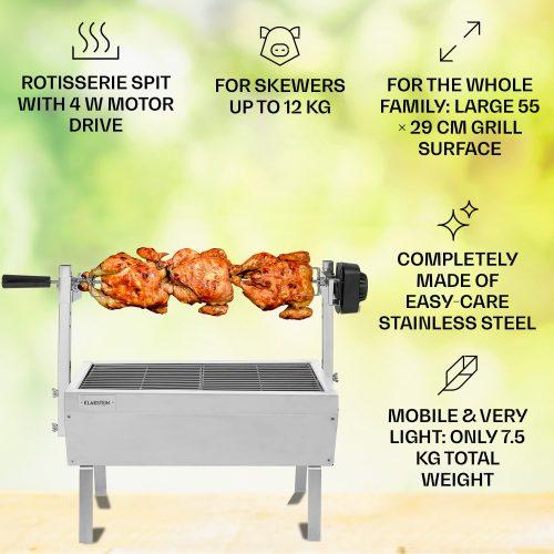 forgó grill nyárssal
