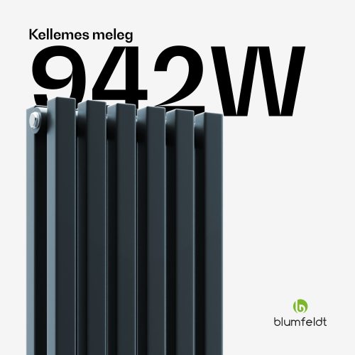 Blumfeldt Delgado radiátor | modern dizájn | 25 x 120 cm | 942 W | középső csatlakozás - Image 2
