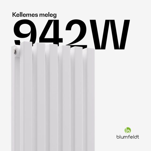 Blumfeldt Delgado radiátor | modern dizájn | 25 x 120 cm | 942 W | középső csatlakozás - Image 2