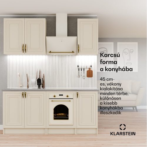 Klarstein Victoria beépített sütő 45 cm 49 l krémszín - Image 2