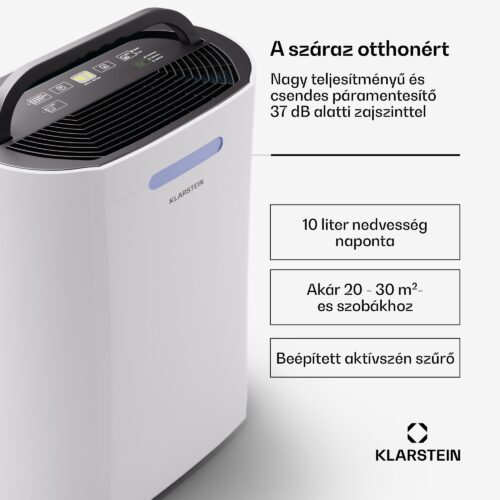 Klarstein AeroDry 10 Páramentesítő 165 W 10l/n 135m³/h 20-30m² DrySelect 37dB - Image 2