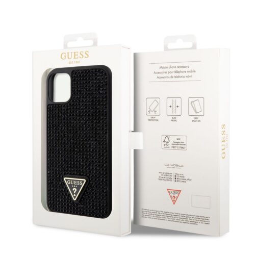 Apple iPhone 11 GUESS GUHCN61HDGTPK Hátlap - Fekete tok - Image 2