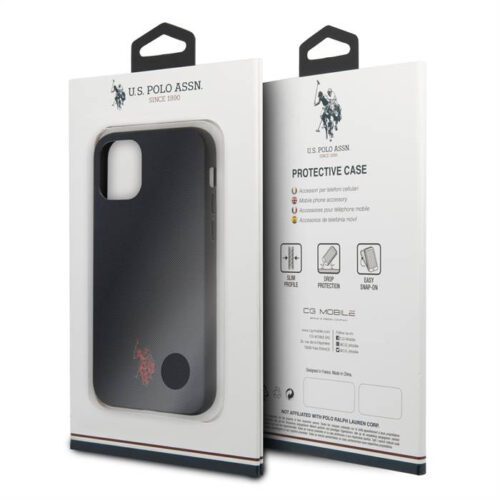 Apple iPhone 11 Pro Max U.S.Polo USHC65PUNV Bőr Hátlap - Kék - Image 2