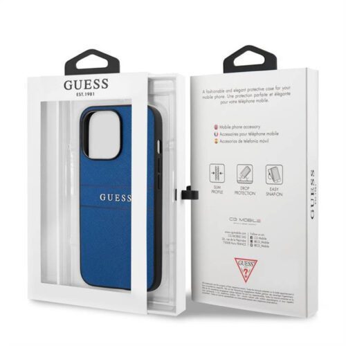 Apple iPhone 13 Pro GUESS GUHCP13LPSASBBL Hátlap - Kék - Image 2