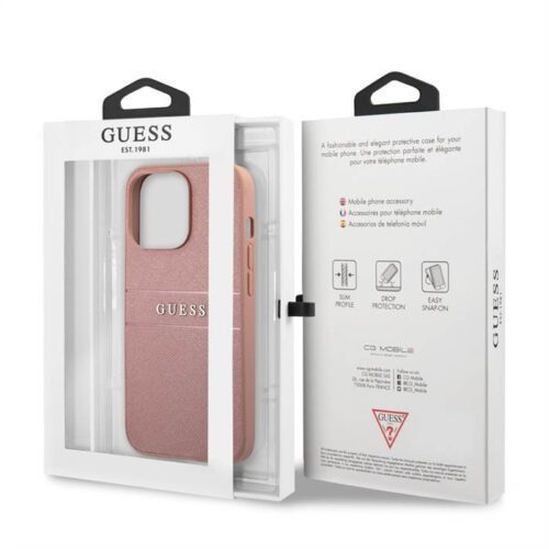 Apple iPhone 13 Pro GUESS GUHCP13LPSASBPI Hátlap - Rózsaszín - Image 2