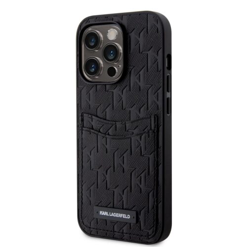 Apple iPhone 13 Pro KARL LAGERFELD KLHCP13LSAKLHPPK Hátlap - Fekete tok