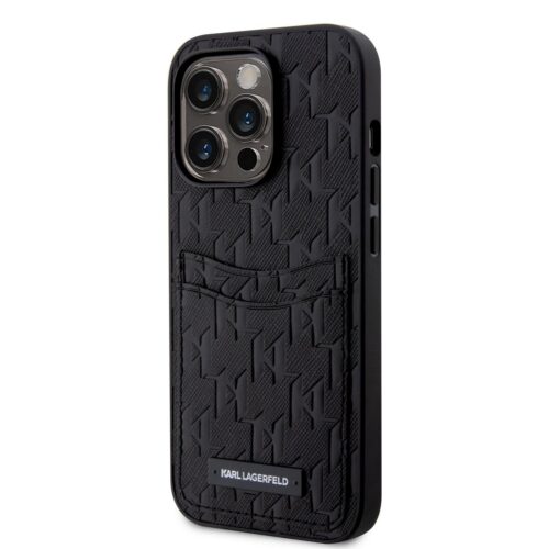 Apple iPhone 14 Pro KARL LAGERFELD KLHCP14LSAKLHPPK Hátlap - Fekete tok