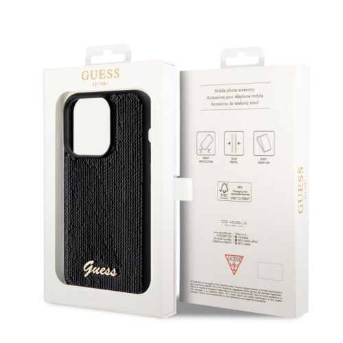 Apple iPhone 14 Pro Max GUESS GUHCP14XPSFDGSK Hátlap - Fekete - Image 2