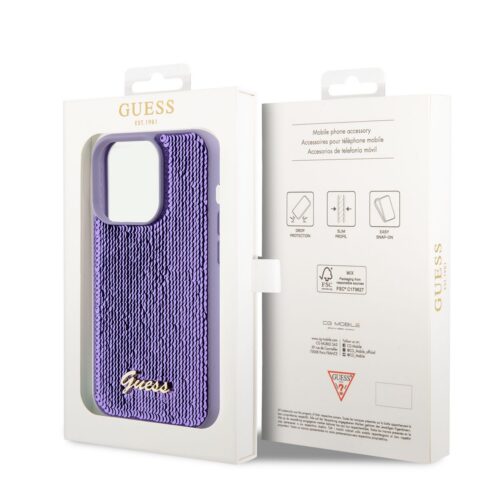 Apple iPhone 14 Pro Max GUESS GUHCP14XPSFDGSU Hátlap - Lila - Image 2