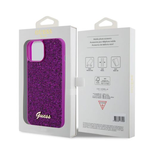 Apple iPhone 15 GUESS GUHCP15SPSFDGSF Hátlap - Magenta - Image 2