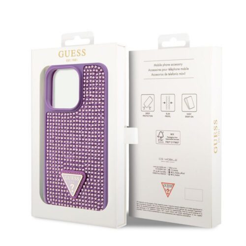 Apple iPhone 15 Pro GUESS GUHCP15LHDGTPU Hátlap - Lila - Image 2