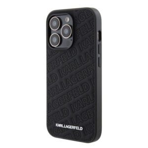 Apple iPhone 15 Pro KARL LAGERFELD KLHCP15LPQKPMK Hátlap - Fekete