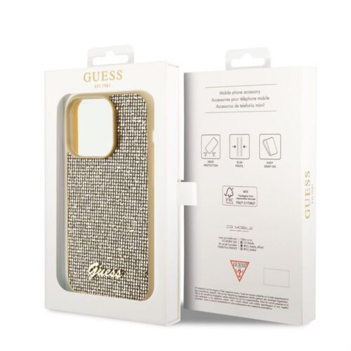 Apple iPhone 15 Pro Max GUESS GUHCP15XPMSDGSD Hátlap - Arany - Image 2