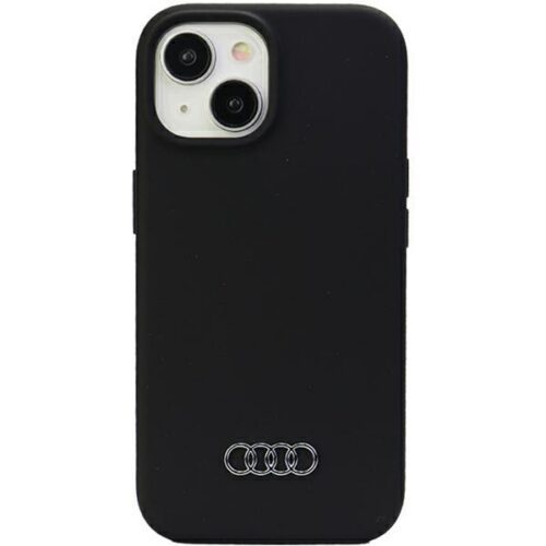 Audi szilikon tok iPhone 15 6.1" fekete keménytok AU-LSRIP15-Q3/D1-BK