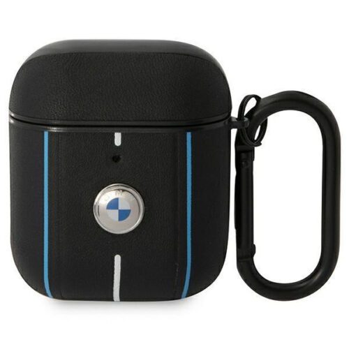 BMW BMA222RVSK AirPods 1/2 tok fekete bőr Színes vonalakkal