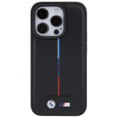 BMW BMHCP15L22PVTK iPhone 15 Pro 6.1" fekete keménytok steppelt trikolór - Image 2