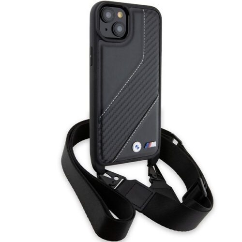 BMW BMHCP15S23PSCCK M Edition Carbon Stripe & Strap keménytok iPhone 15 - fekete - Image 2