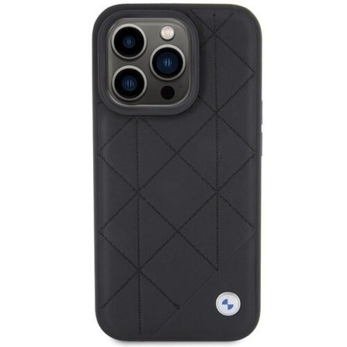 BMW BMHCP15X22RQDK iPhone 15 Pro Max 6.7" fekete Bőr steppelt tok - Image 2