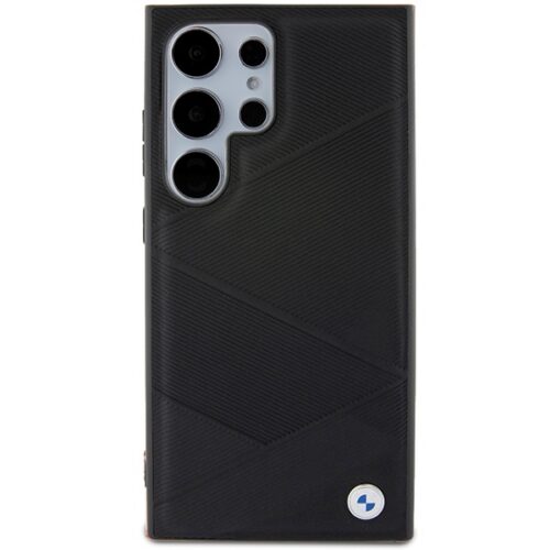BMW BMHCS24L23RCGPK Samsung S24 Ultra S928 fekete keménytok Signature Leather Crossing Lines - Image 2