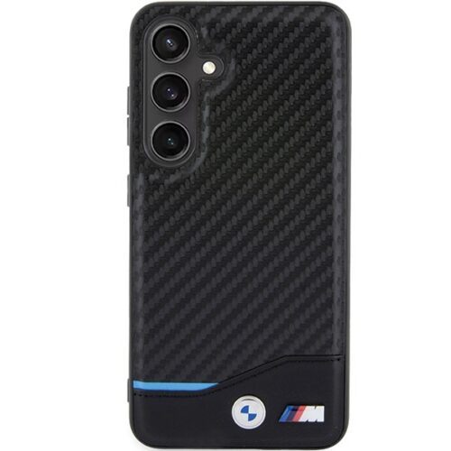 BMW BMHCS24S22NBCK Samsung S24 S921 fekete bőr Carbon tok - Image 2