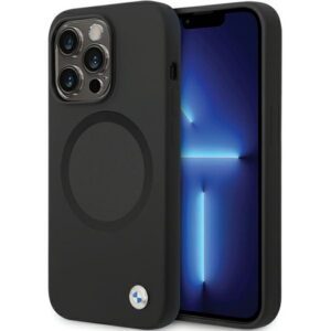 BMW BMHMP14XSILBK2 iPhone 14 Pro Max 6.7" fekete Signature folyékony Silicone MagSafe tok