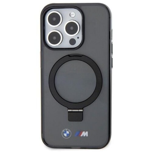 BMW BMHMP15LURSK iPhone 15 Pro 6.1" fekete keménytok gyűrűs állvány M Collection MagSafe - Image 2