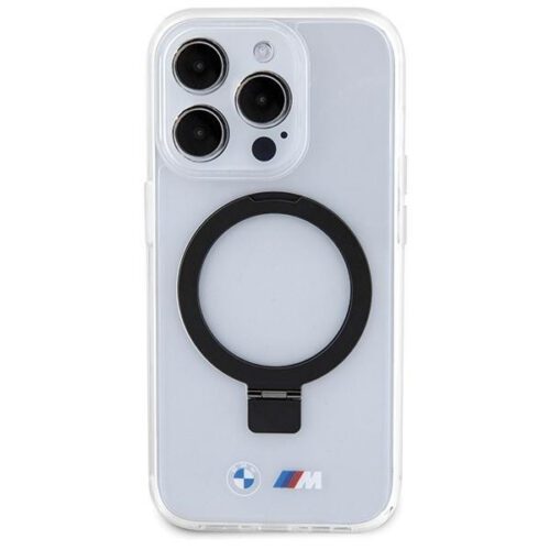 BMW BMHMP15LURST iPhone 15 Pro 6.1" átlátszó keménytok gyűrűs állvány M Collection MagSafe - Image 2