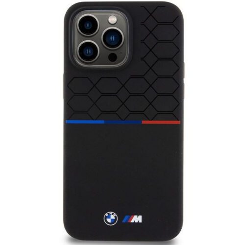 BMW BMHMP15X22SMPK iPhone 15 Pro Max 6.7" fekete keménytok M szilikon mintás MagSafe szilikon - Image 2