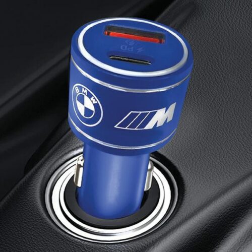BMW autós töltő BMCCMUSBCB PD-QC 3.0 20W Fast Charge kék M Edition - Image 2