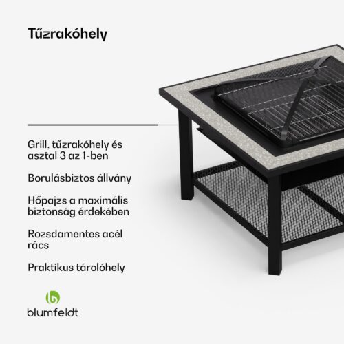 tűzrakóhely grill funkcióval
