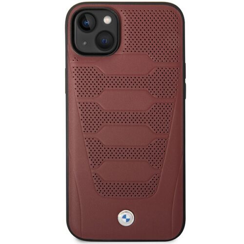 Etui BMW BMHCP14S22RPSR iPhone 14 6.1" bordó bőr ülésminta tok - Image 2