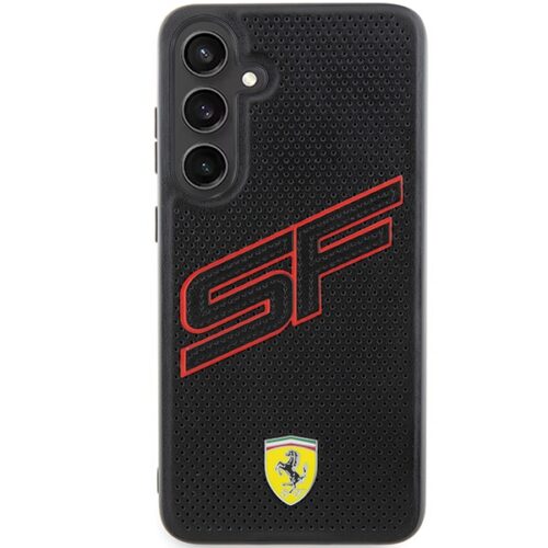 Ferrari FEHCS24MPINK Samsung S24+ S926 fekete keménytok perforált - Image 2