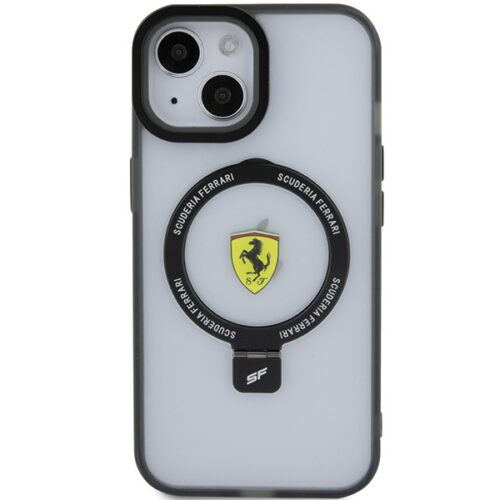 Ferrari FEHMP15SUSCAK iPhone 15 6.1" fekete keménytok gyűrűs állvány 2023 Collection MagSafe - Image 2