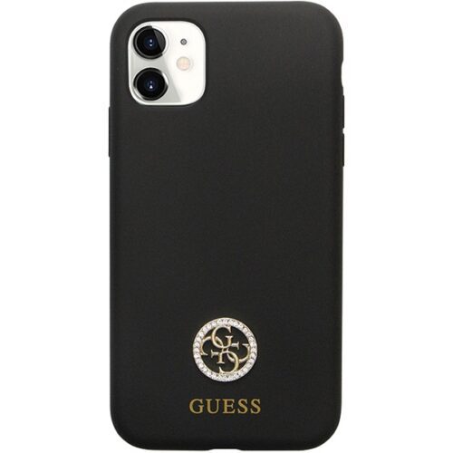 Guess GUHCN614DGPK iPhone 11 6.1" fekete keménytok szilikon logó Strass 4G - Image 2