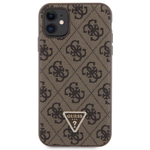Guess GUHCN61P4TDSCPW iPhone 11 6.1" barna keménytok Crossbody 4G fém logó - Image 2