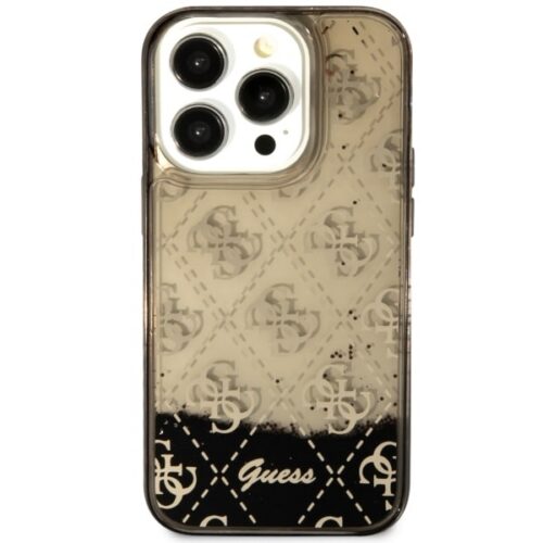Guess GUHCP14LLC4PSGK iPhone 14 Pro 6.1" fekete/barna keménytok folyékony Glitter 4G Transculent - Image 2
