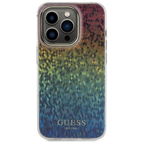 Guess GUHCP14XHDECMI iPhone 14 Pro Max 6.7" sokszínű keménytok IML Facettált tükör diszkó irizáló tükör - Image 2