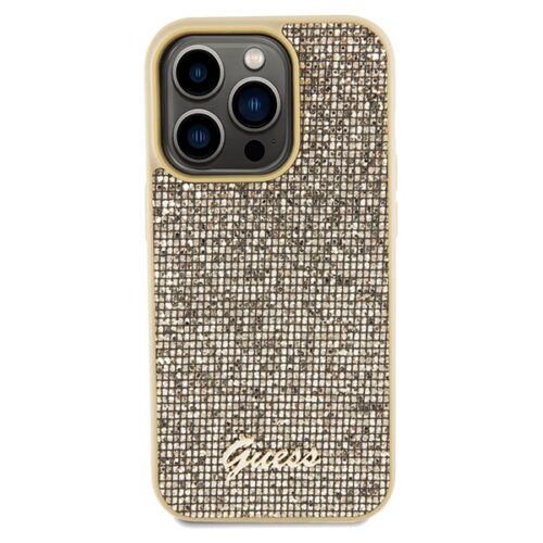 Guess GUHCP14XPMSDGSD iPhone 14 Pro Max 6.7" arany keménytok Disco Metal Script - Image 2