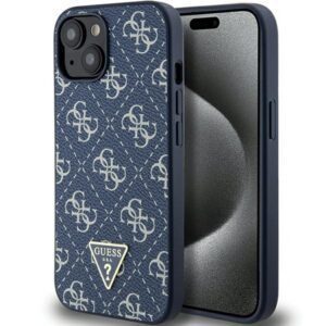 Guess GUHCP15MPG4GPB iPhone 15 Plus 6.7" kék keménytok 4G háromszög fém logóval