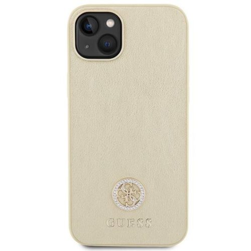 Guess GUHCP15MPS4DGPD iPhone 15 Plus 6.7" arany keménytok strasszos fém logóval - Image 2