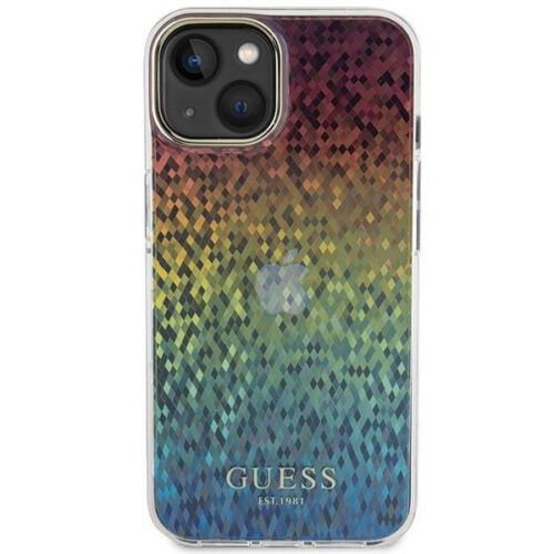 Guess GUHCP15SHDECMI iPhone 15 6.1" sokszínű keménytok IML Faceted Mirror Disco Iridescent - Image 2