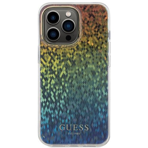 Guess GUHCP15XHDECMI iPhone 15 Pro Max 6.7" sokszínű keménytok IML Facettált tükör diszkó irizáló tükör - Image 2
