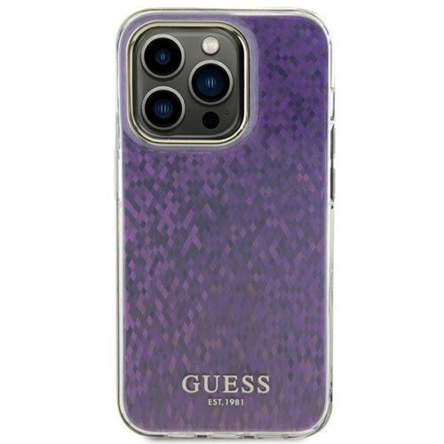 Guess GUHCP15XHDECMP iPhone 15 Pro Max 6.7" rózsaszín keménytok IML Faceted Mirror Disco Irizáló tükör - Image 2