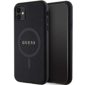 Guess GUHMN61PSAHMCK iPhone 11 6.1" fekete keménytok Saffiano MagSafe Saffiano