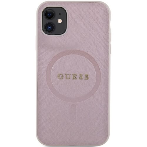 Guess GUHMN61PSAHMCP iPhone 11 6.1" rózsaszín keménytok Saffiano MagSafe Saffiano - Image 2