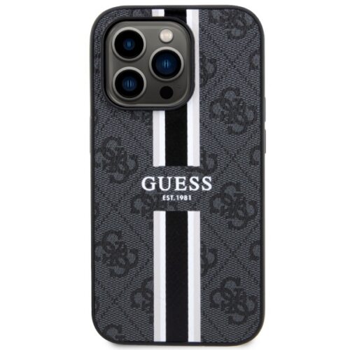 Guess GUHMP14LP4RPSK iPhone 14 Pro 6.1" fekete/arany keménytok 4G nyomtatott csíkos MagSafe tok 4G - Image 2