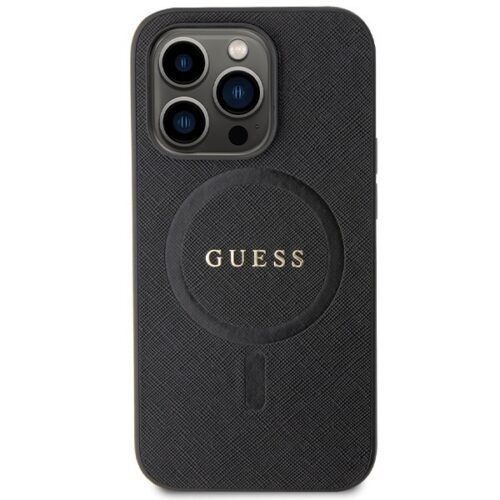 Guess GUHMP14LPSAHMCK iPhone 14 Pro 6.1" fekete keménytok Saffiano MagSafe Saffiano - Image 2