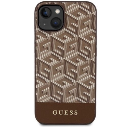 Guess GUHMP14MHGCFSEW iPhone 14 Plus 6.7" barna keménytok GCube Stripe MagSafe - Image 2