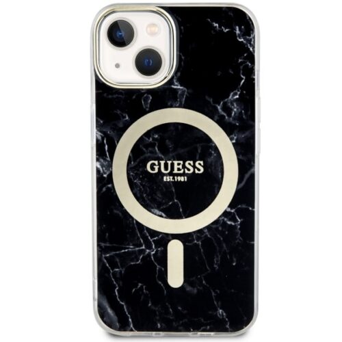 Guess GUHMP14SPCUMAK iPhone 14 6.1" fekete keménytok Márvány MagSafe márvány - Image 2