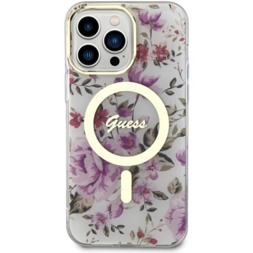 Guess GUHMP14XHCFWST iPhone 14 Pro Max 6.7" átlátszó keménytok Virág MagSafe - Image 2
